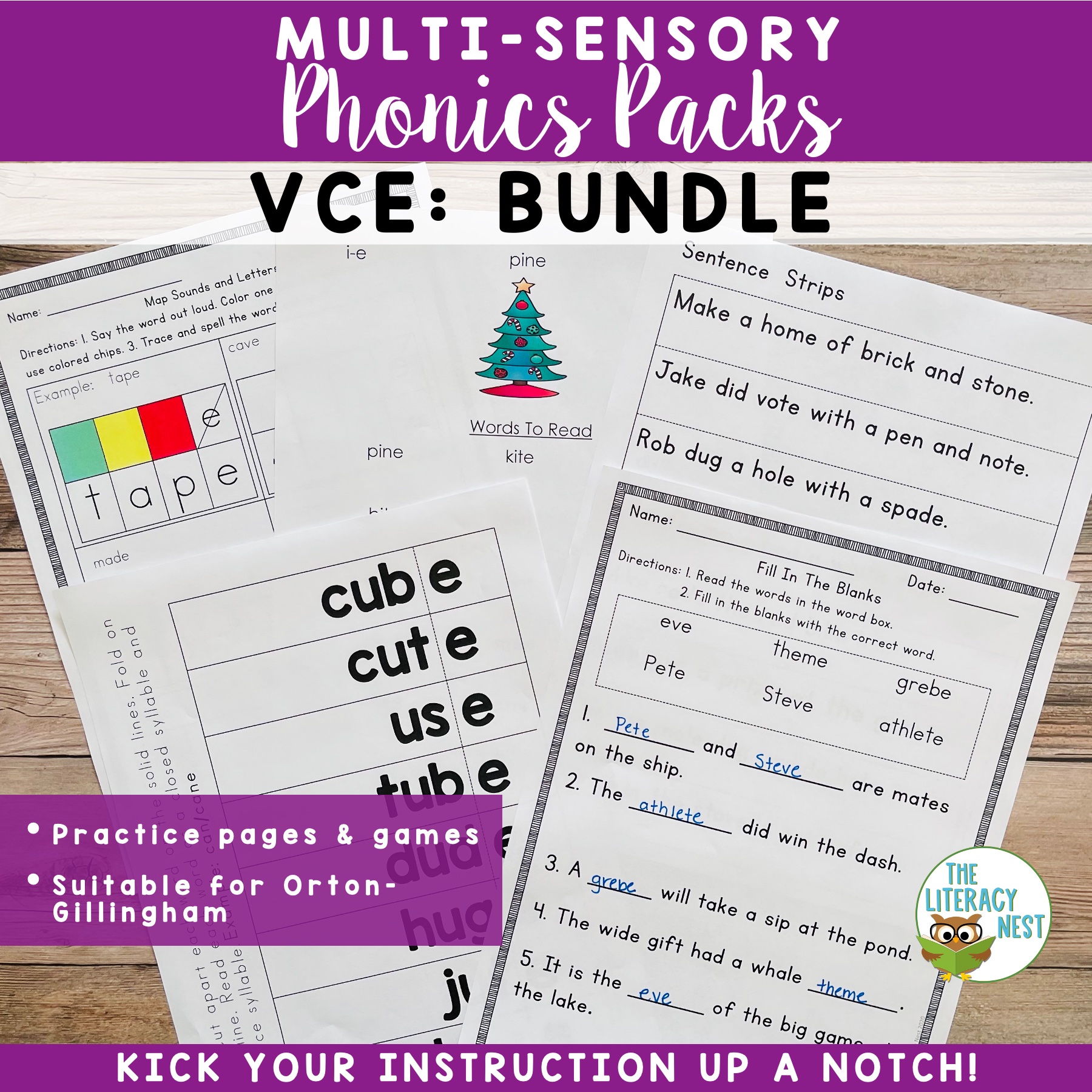 OrtonGillingham Phonics Multisensory Activities VCE BUNDLE Distance
